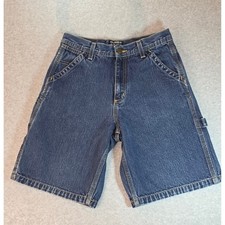 Y2K Polo Jeans Co. Ralph Lauren Denim Carpenter Shorts Size 10 Kids Blue