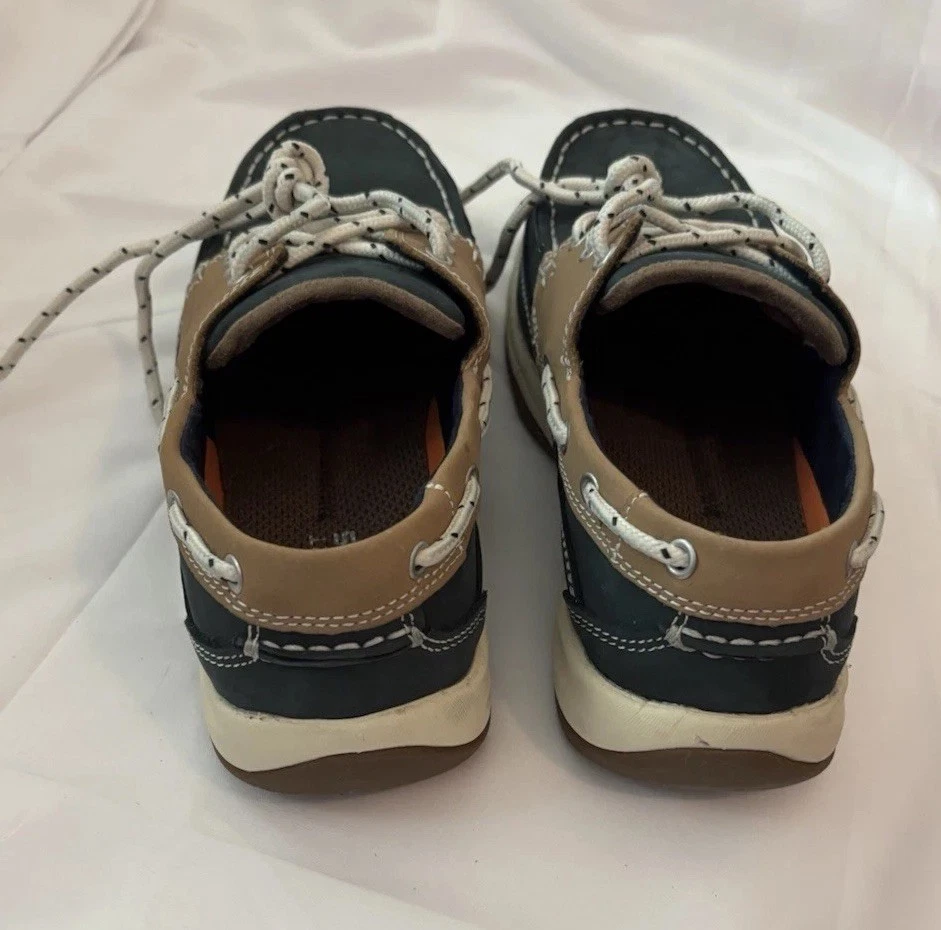 Steel Toe Rockport Works Boat Shoe Size 10 Women’s Navy Blue/Tan Safety NEW - Image 4 of 4