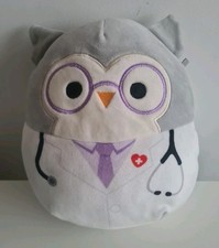 Squishmallows Dr Hoot The Grey Owl Soft Plush Claires Exclusive 8" Doctor