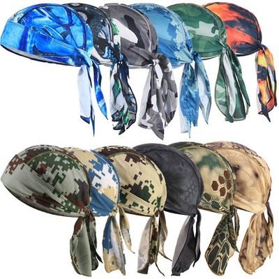 3× Bandana Hat Headwrap Kopftuch Piratentuch Biker Caps Durag Doo Rag Skull Cap{