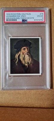 1934 Eckstein-Halpaus Grossen/Weltgeschichte #15 Leonardo Da Vinci PSA 4