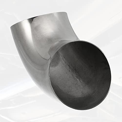 X AUTOHAUX 1pcs OD 4.5 Inch 90 Degree 1.5mm Thickness Stainless Steel Bend