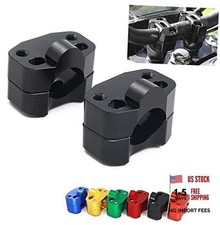 1 1/8" 28MM CNC Motorcycle Handlebar Riser Clamp Universal Bar Mount Black