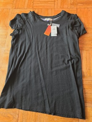 Ibex 17.5 Tee  Women s L LARGE 100% Merino Wool MADE IN USA Black T-shirt SS