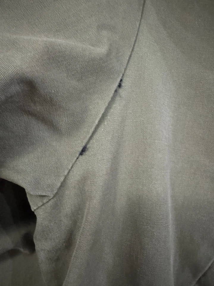 L хаки зеленый военный плащ с капюшоном армия ткани Sanforized заказ 01/65 - Изображение 3 из 4