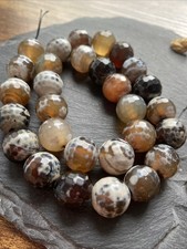 450kt Wielokolorowe agatowe fasetowane okrągłe ok. 14x14mm, Biżuteria