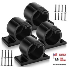 Tellegloww 4 Pcs 7-Way Round Trailer Plug Holder Harness Plug Protector 7 Pin