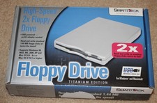 Smart Disk External USB Powered 2x Floppy Drive FDUSB-TM2 Titanium free disks