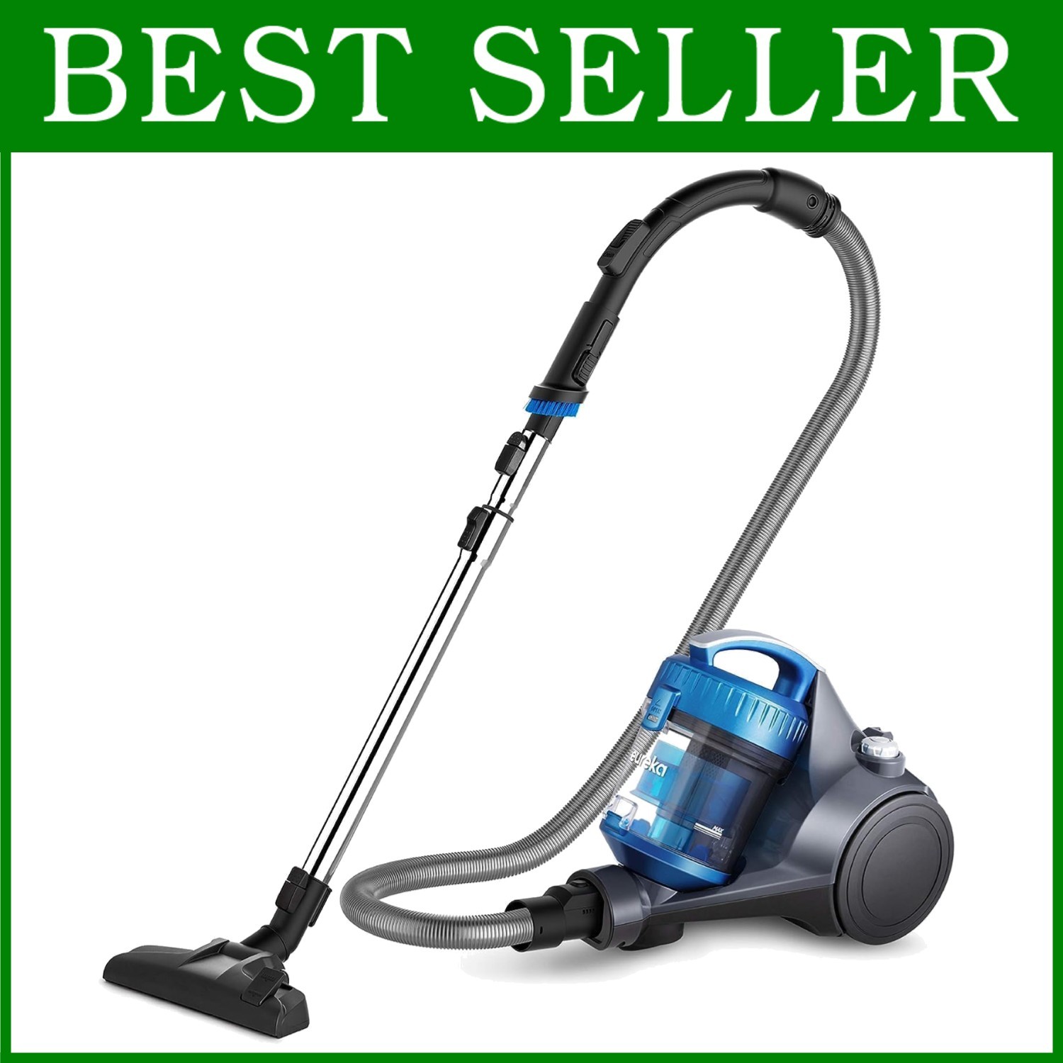 WhirlWind Bagless Canister Vacuum Cleaner, Lightweight, Blue