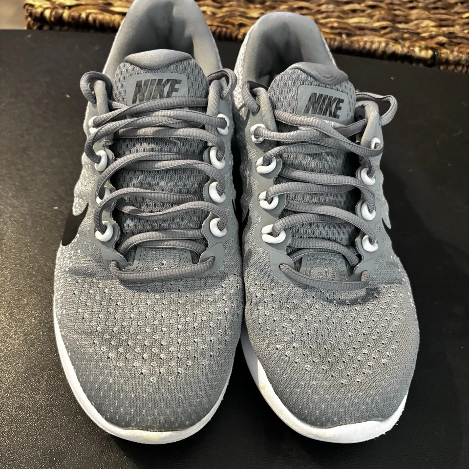 Mujer Nike LunarGlide 9 Blanco Gris Zapatos para Correr Talla Foto 3 de 4