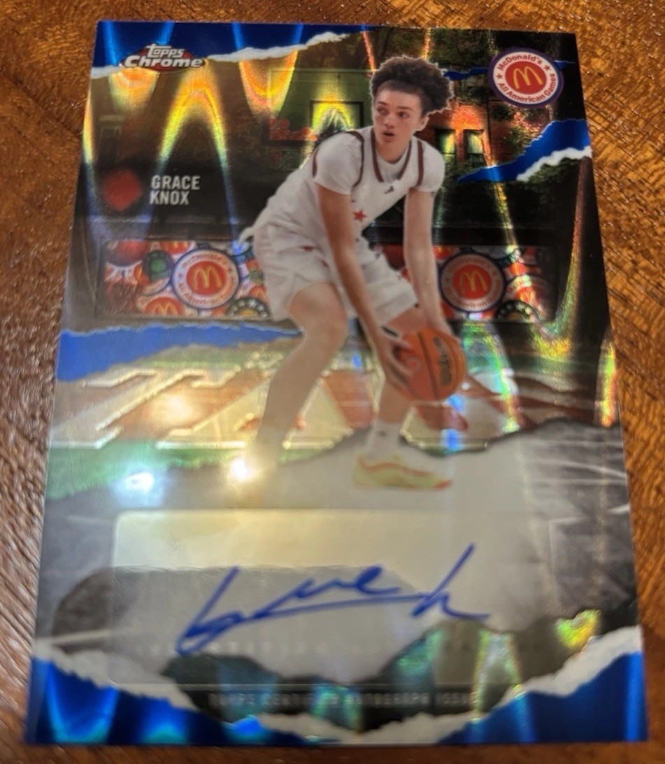2025 Topps Chrome McDonald’s All American Grace Knox Blue Raywave Autograph