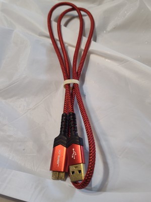 JSAUX USB C to Micro B Cable  Type C 3.3 ft Red electronics connector