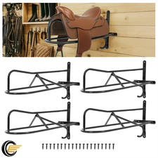 4 Pcs Horse Saddle Rack Stand Wall Mounted For Western Horse Stall Supplies