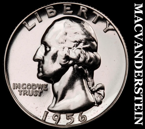 1956 Silver Washington Quarter - Choice Gem Proof  Lustrous  #G9195