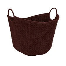 Paper Rope Basket with Handles, Natural Woven Woven Storage Basket, Great for...