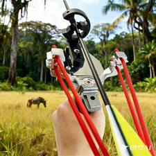 Detachable Arrow Launcher Hunting Slingshot Portable Outdoor Catapult Kit