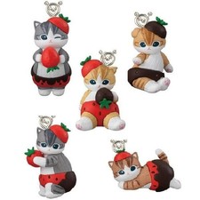 Mofusand Strawberry Chocolate Cat Mini Figure Full Set 5pcs Gashapon Capsule Toy