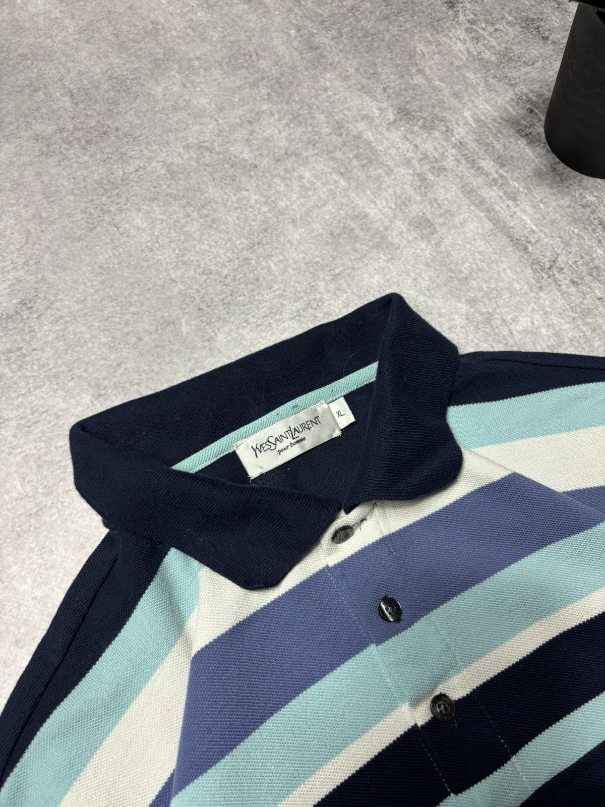 Polo YSL Yves Saint Laurent Pour Homme con logo grande taglia XL