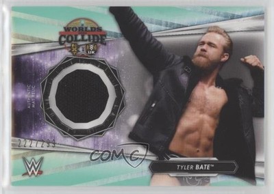 2021 Topps WWE Mat Relics NXT Worlds Collide Aqua 222/299 Tyler Bate #MR-TY qf6