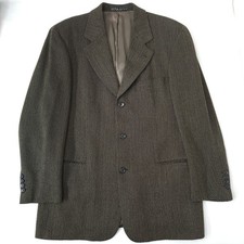 Hugo Boss 100 Wool Einstein Brown  Black Tweed Sport Coat Jacket 40R USA MADE