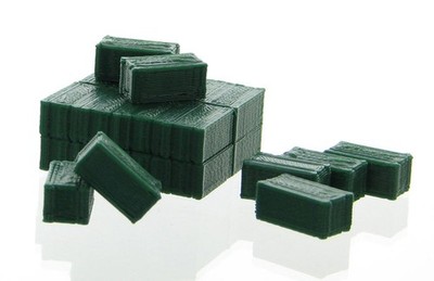3D To Scale 64-306-GR 1/64   Square Hay Bales 8pk Green Scene Accessory