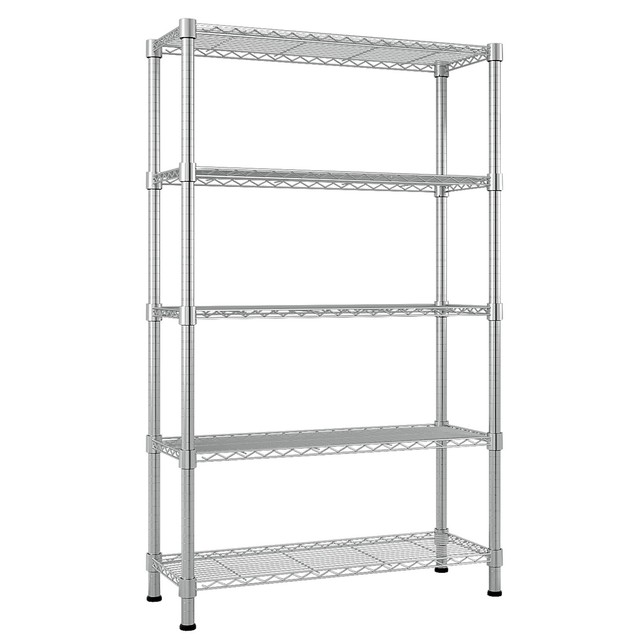 5 Tier Wire Shelving Unit Adjustable NSF Heavy Duty Metal Shelf Storage Rack