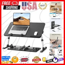 Foldable Lightweight Laptop Stand with Wrist Rest - Versatile Bed & Couch Use