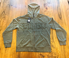 True Religion Green Studded Logo Full Zip Hoodie Men s Medium- NWT
