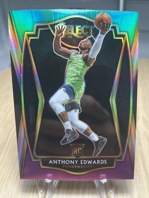   Anthony Edwards RC Tri Color Holo Select Premier Green White Purple SP 169