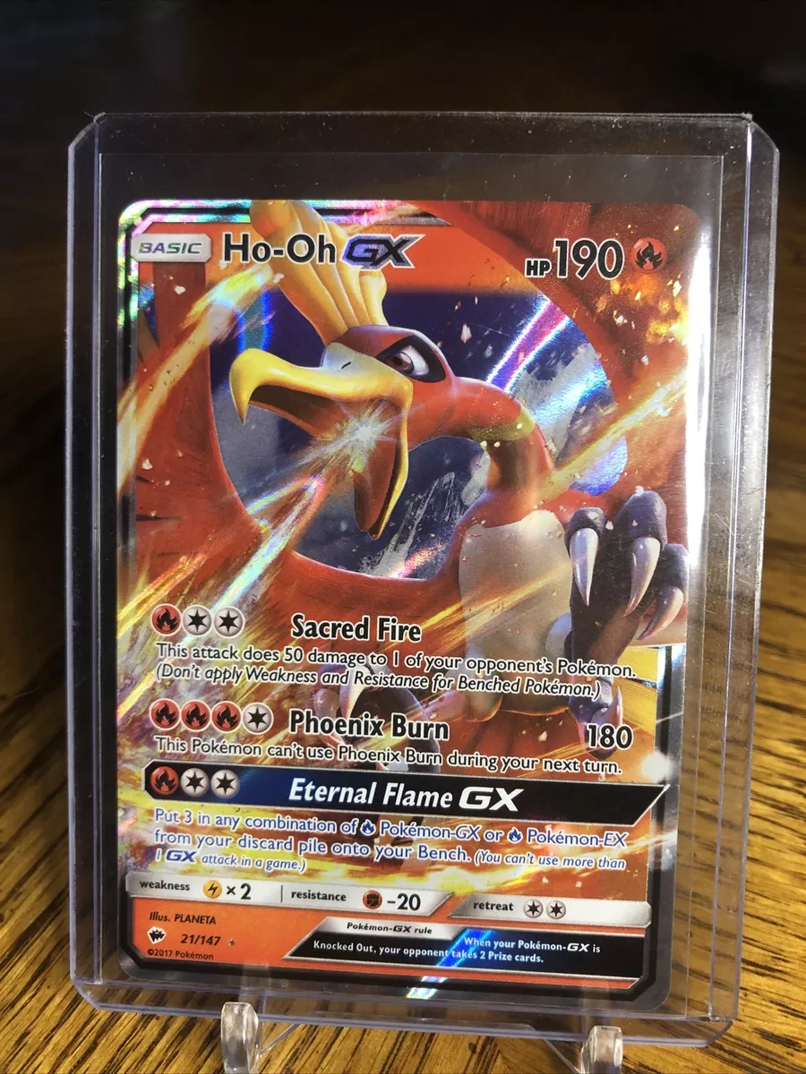 Ho-Oh GX #21/147. Ultra Rare. Holo Rare Pokémon.Burning Shadows Mint NEW