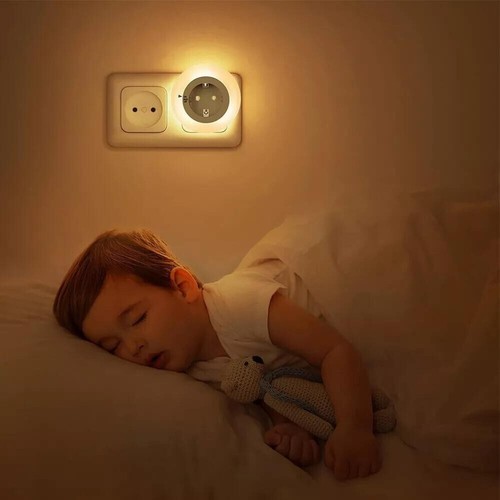 3 LED Nachtlicht Dimmbare Lichtsensor Steckdose Nachtlampe Warmweiß Kinderzimmer - Bild 12 von 22