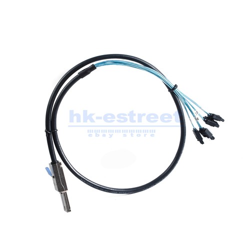 SFF-8088 SAS 26Pin to 4 SATA Adapter Hard Disk Drive Splitter Data Cable 1-3M - Picture 16 of 23