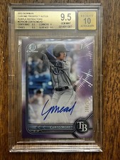 2022 Bowman Chrome 1st Prospect Auto /250  Curtis Mead #CPACM BGS 9.5 Gem Mint