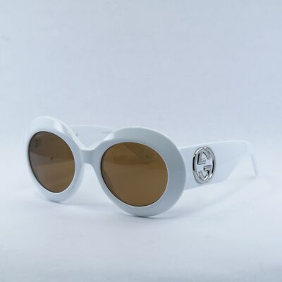 GUCCI GG1647S 003 White/Brown 54-21-140 Sunglasses New Authentic