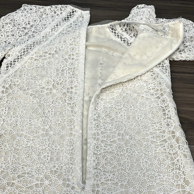 Bcbgmaxazria Lace Shift Dress - White XS