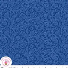 Riley Blake LIBERTY COLLECTOR'S HOME 1666807A Blue Tonal Floral Quilt Fabric