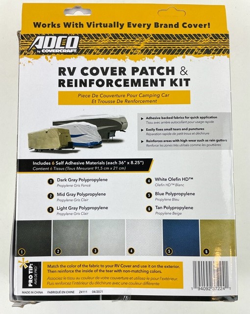 ADCO 9024 RV Cover Patch & Reinforcement Kit Peel & Stick for sale