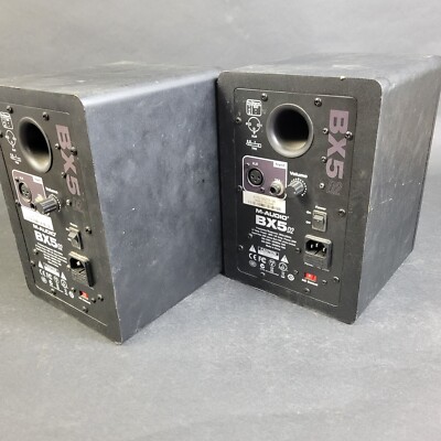 Pair of M-Audio BX5 D2 Powered Studio Monitor Speakers Black w