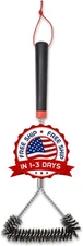 Cepillo Para Parrilla De Mango Largo De 18 Pulgadas Con Cabezal Reemplazable NEW