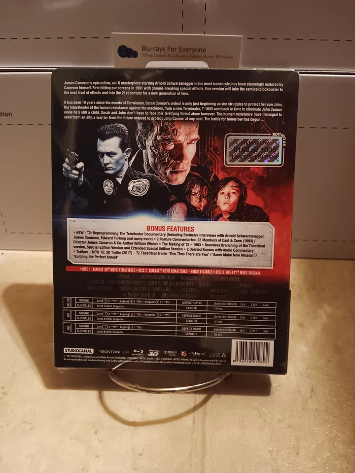 Terminator 2 Judgement Day 3D 1/4 Slip SteelBook Blu-ray FilmArena 1991 ShpNxtDy - Image 4 of 4