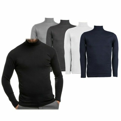 Maglia Uomo Dolcevita Lupetto Termico Collo Alto Interno Felpato Slim Fit  KA29 | eBay