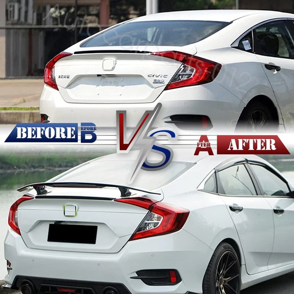 For Jaguar XF XE XJ XKR XJR 46" Carbon Fiber Rear Trunk Spoiler GT Wing Lip - Изображение 3 из 4
