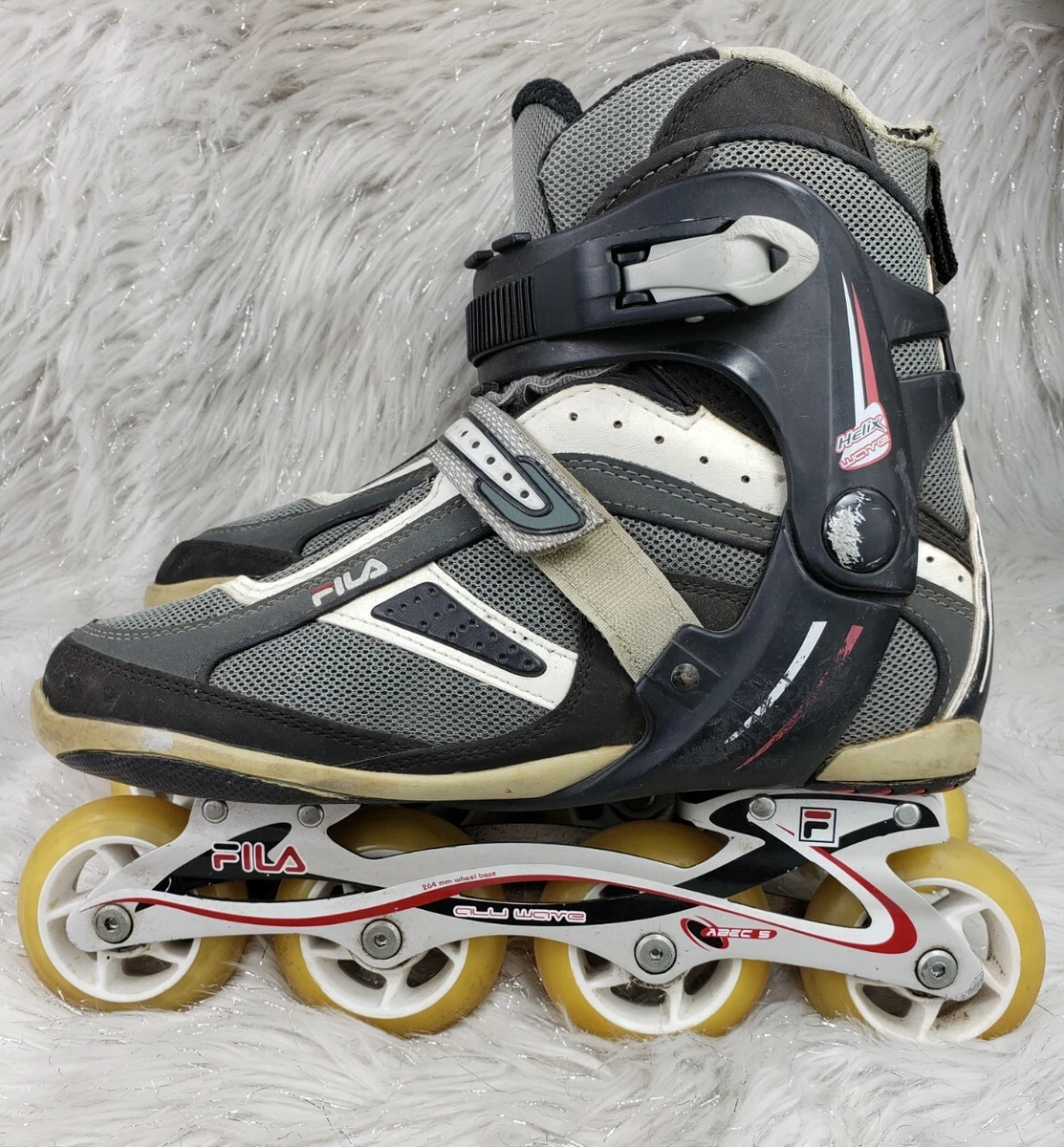 Landelijk deed het Subsidie FILA Helix Wave Abec 5 Black Gray Roller Blades Skates Mens Size US 11 EUR  44 | eBay