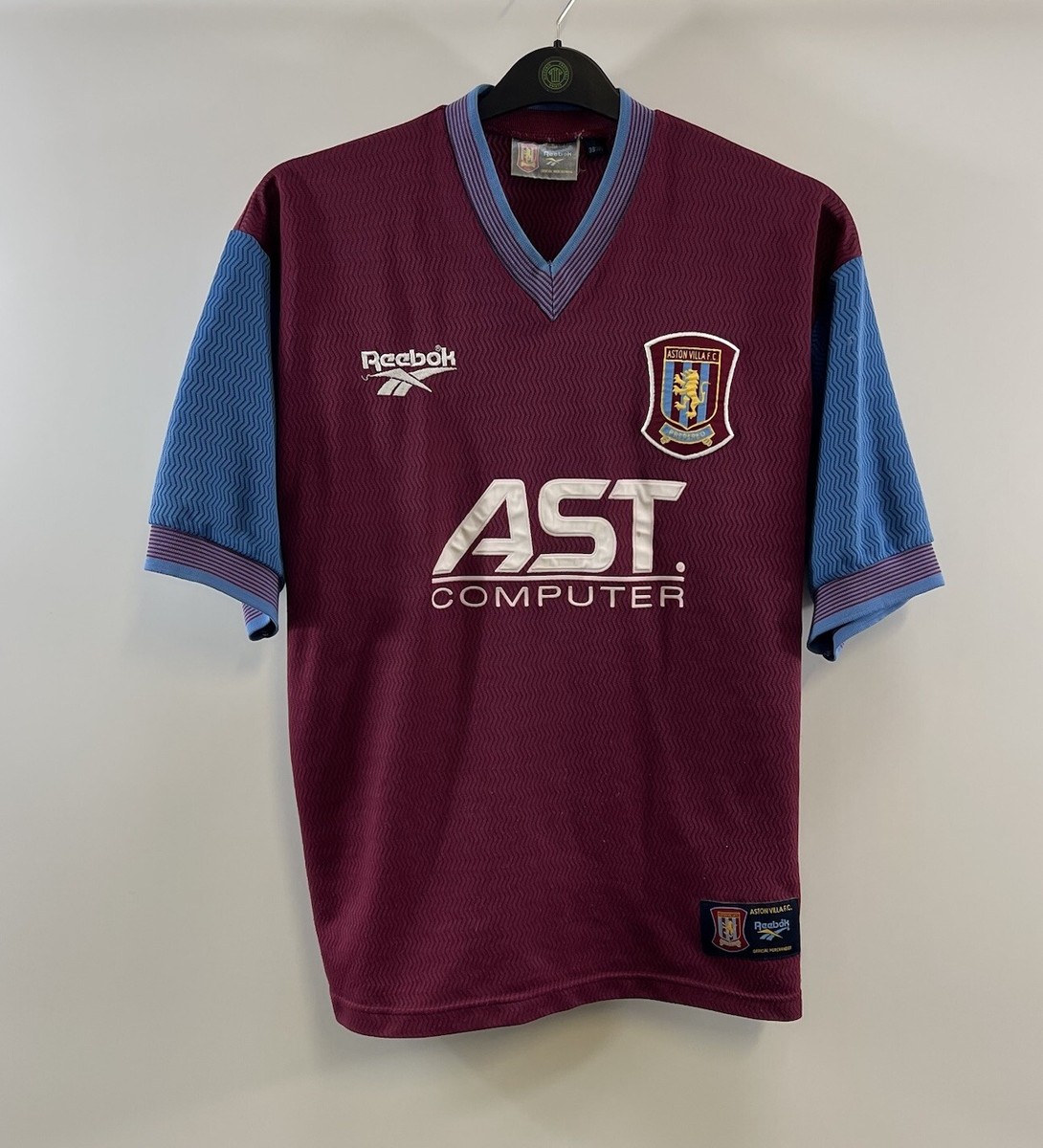 Aston Villa Home Football Shirt 1997/98 Adults Medium Reebok