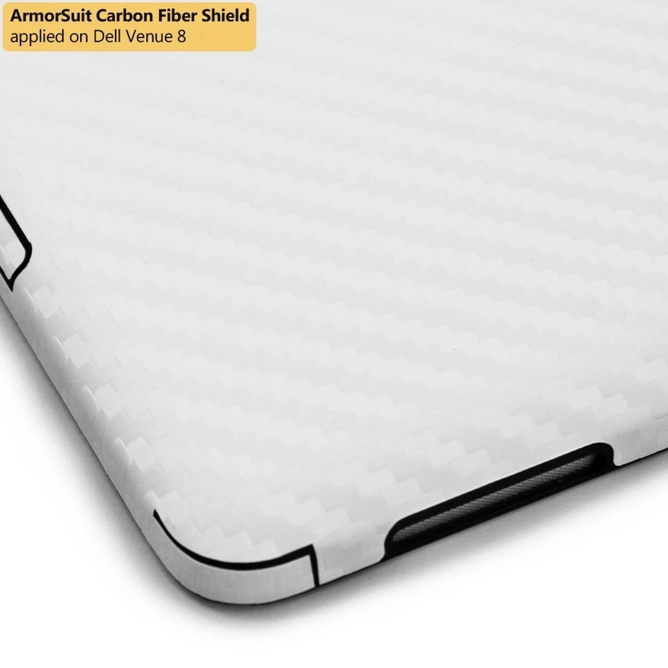 ArmorSuit MilitaryShield Dell Venue 8 Screen Protector + White Carbon Fiber Skin - Image 4 of 4