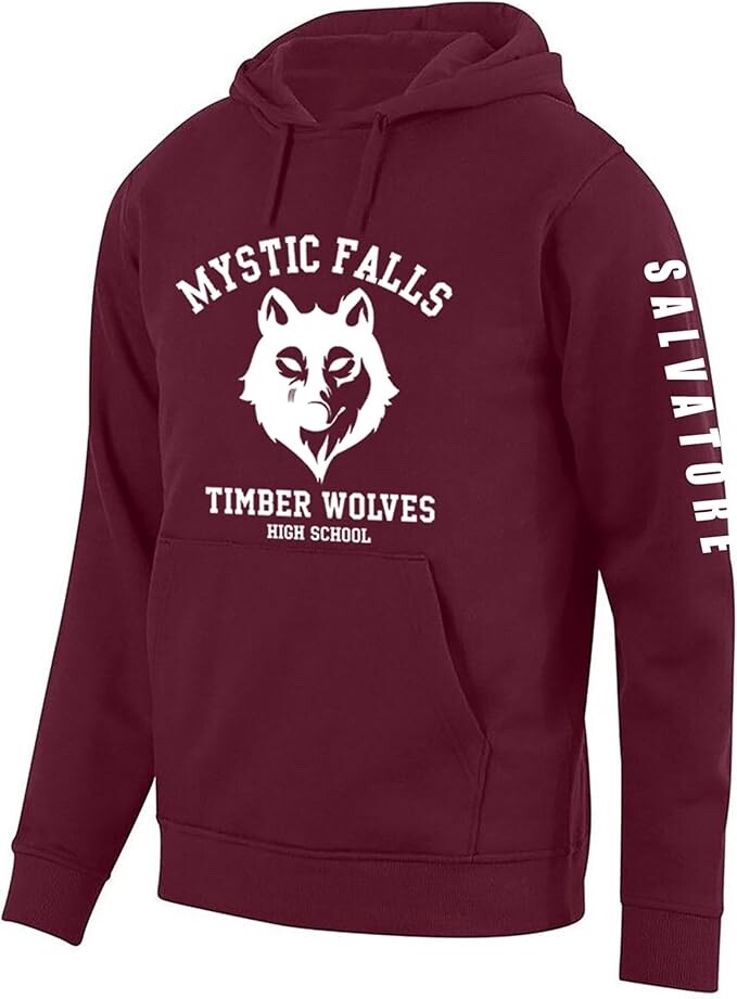 Mystic Falls Stefan Salvatore Hoodie Mystic Falls Timberwolves