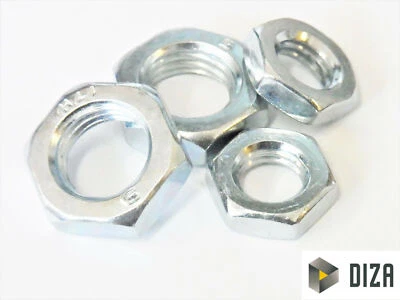 DIZA Flache Sechskantmuttern DIN439 galv. verzinkt M3 M4 M5 M6 M8 M10 M12 M14 M16 M20