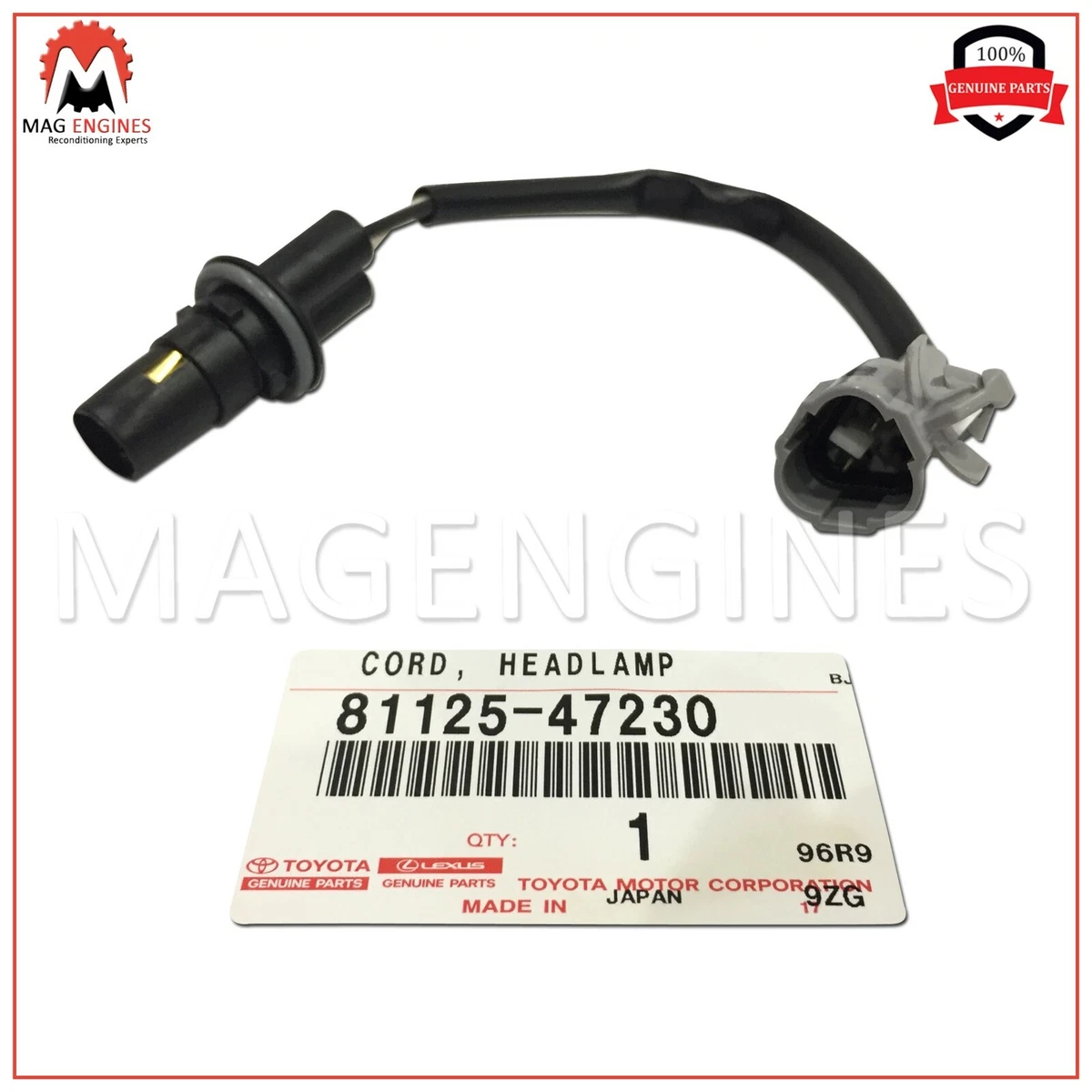81125-47230 GENUINE OEM CORD, HEADLAMP 8112547230 | eBay 
