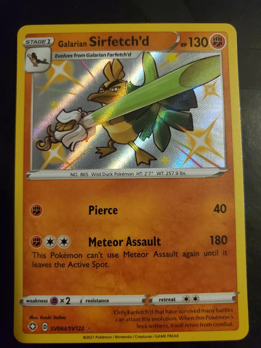 2021 Pokémon Shining Fates Galarian Sirfetch'd Holo SV064/SV122