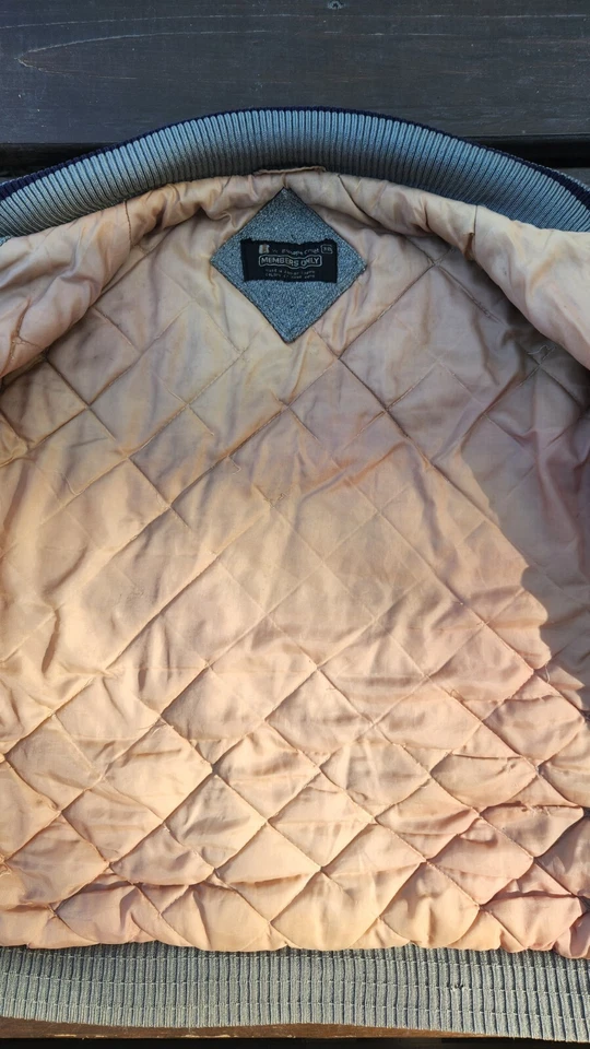 True Vintage 70s Members Only Letterman Varsity Jacket Button Up Wool Size 38 - Image 4 of 4